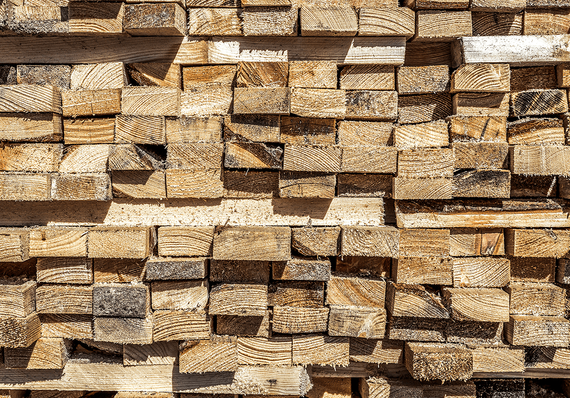 Rough-sawn lumber